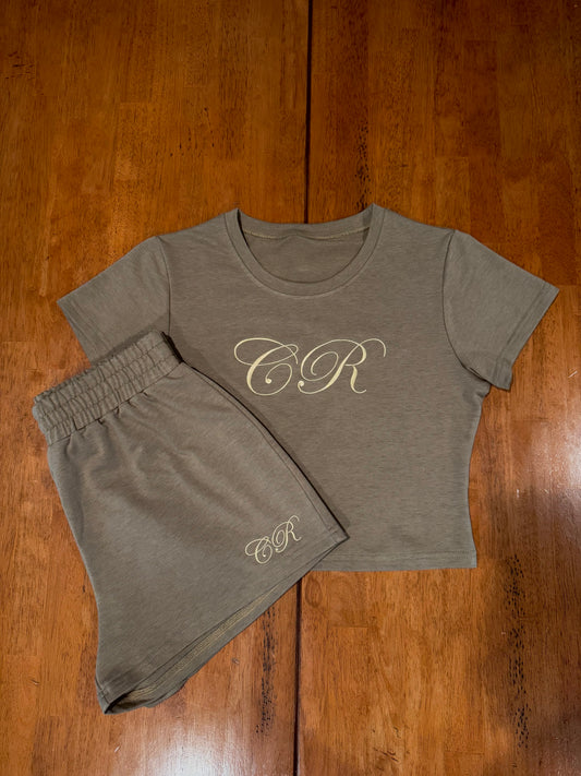 Women’s “Wood Brown” two piece set